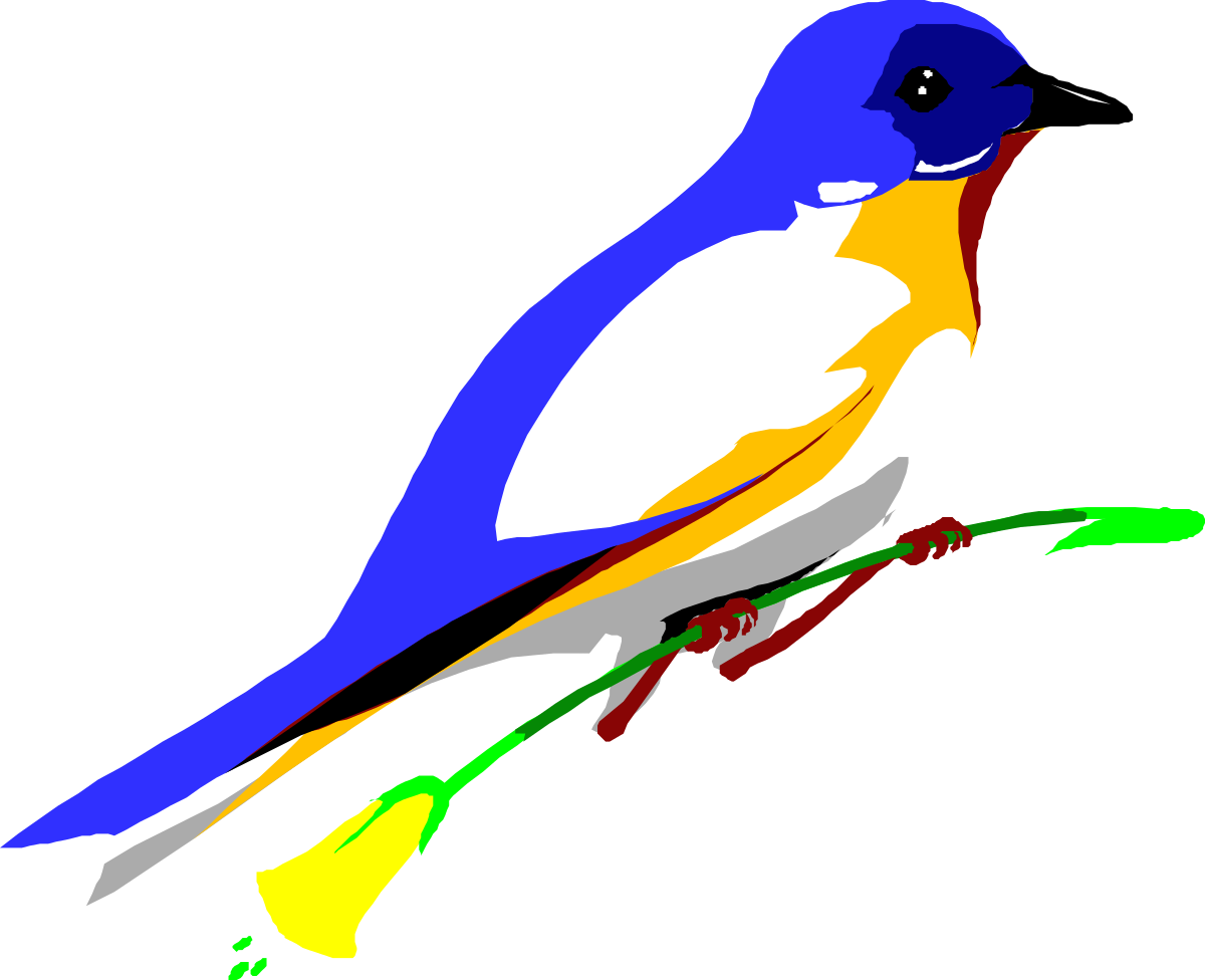 Bird on a Branch Clipart: A Serene Nature Illustration