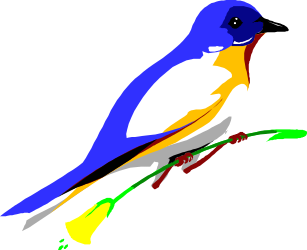 Bird on a Branch Clipart: A Serene Nature Illustration