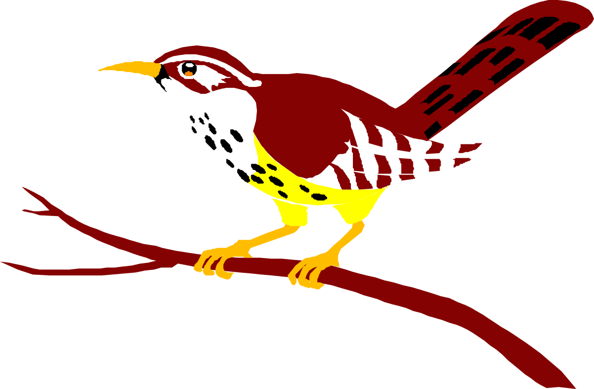 Bird on a Branch Clipart: Charming Nature Illustration