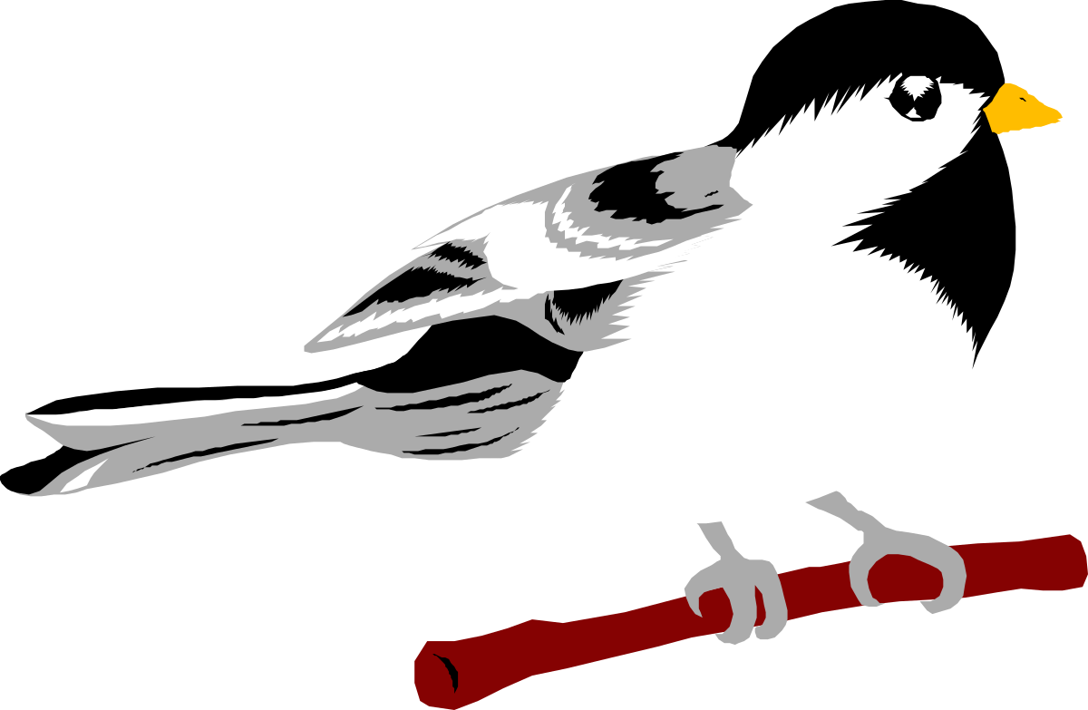 a bird sitting on a branch clip art png transparent Bird on Branch Clipart - Charming Avian Illustration for Your Projects