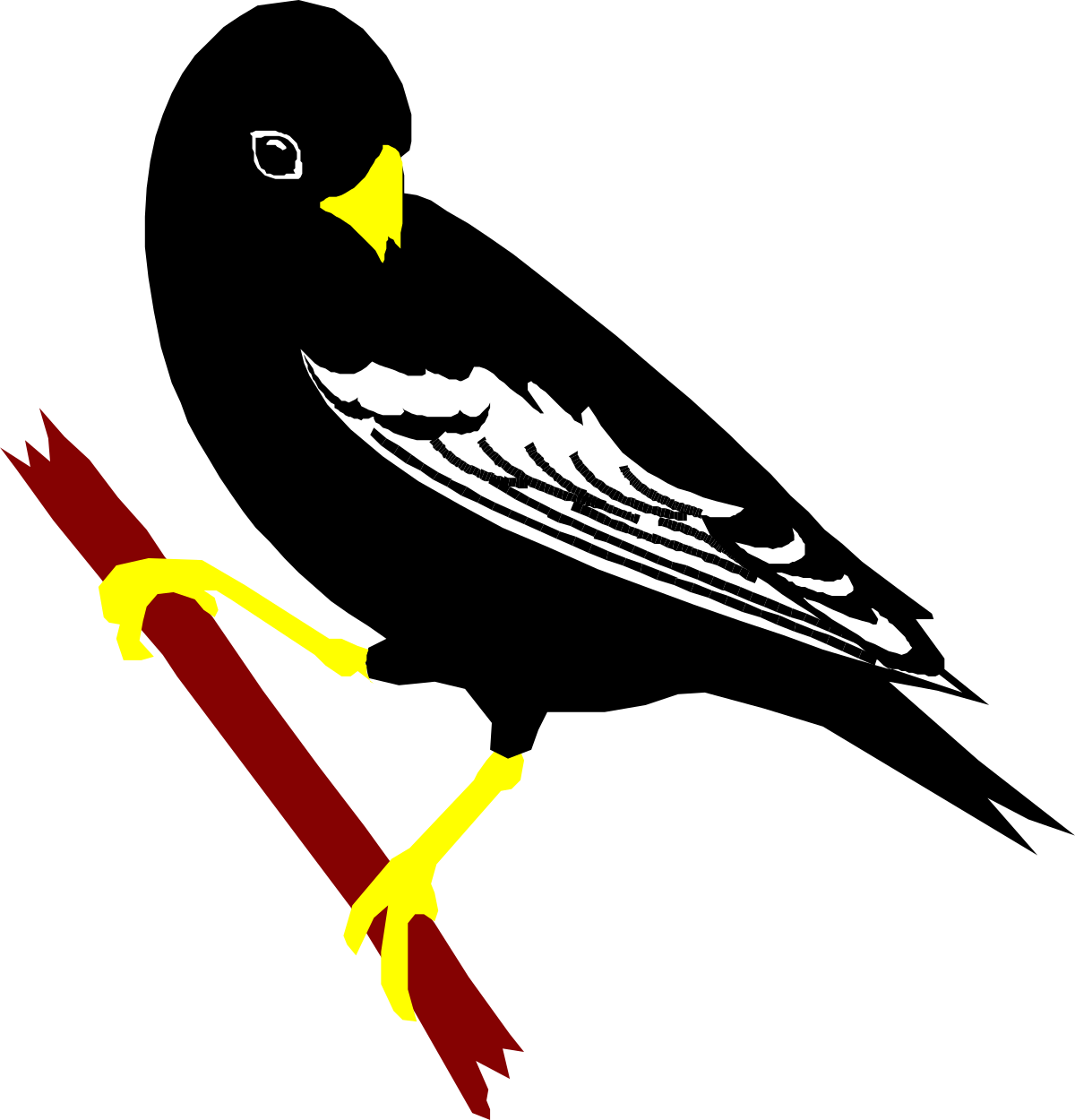 Black and Red Kite with White Tail Clipart - Vibrant and Dynamic
