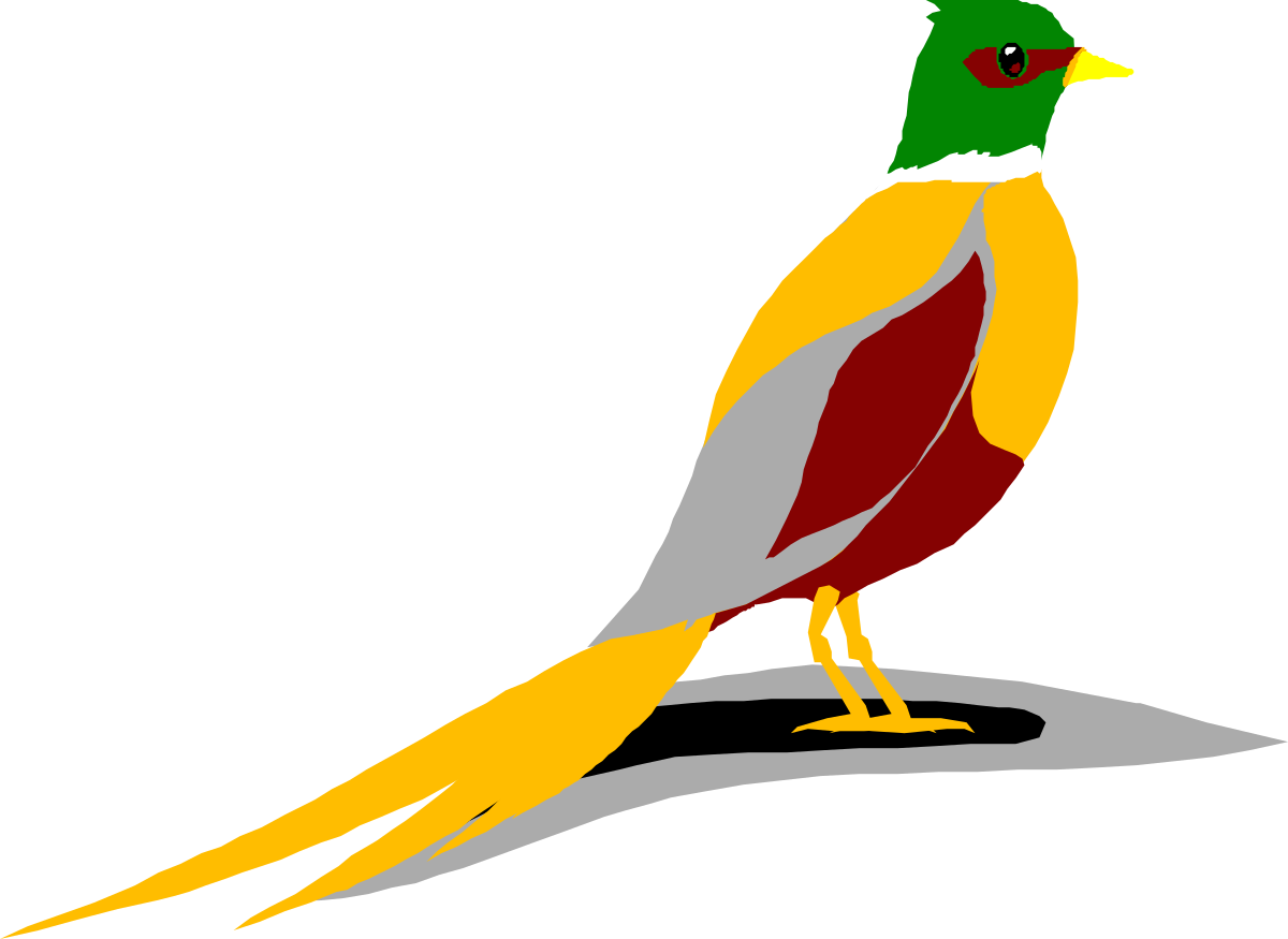 a bird with a green and yellow beak clip art png transparent Green and Yellow Beak Bird Clipart for Nature Themes