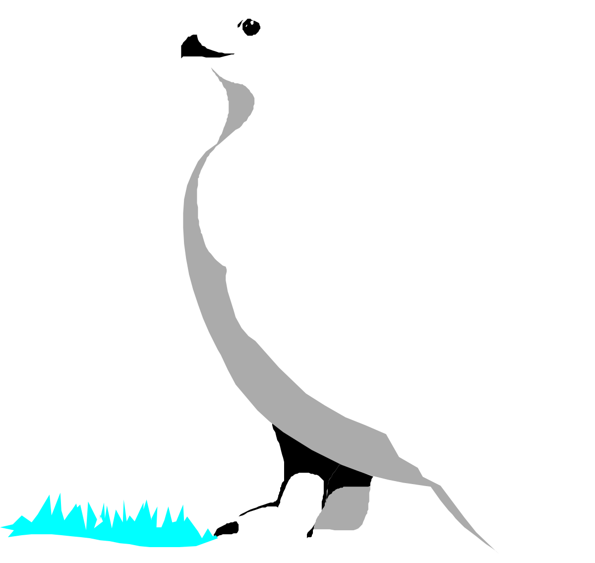 White Bird Sitting on a Branch - Elegant Clipart for Nature Lovers