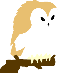 Owl on Branch Clipart - Majestic Nighttime Scene