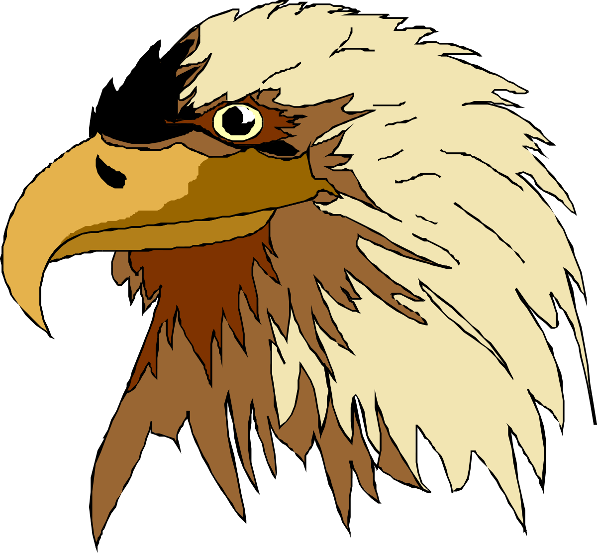 an eagle head with a brown beak clip art png transparent Eagle Head Clipart with Brown Beak for Stunning Graphics