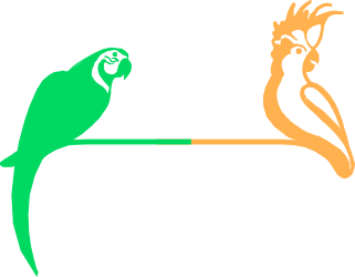 Parrots on a Branch Clipart: Vibrant Tropical Birds in Nature