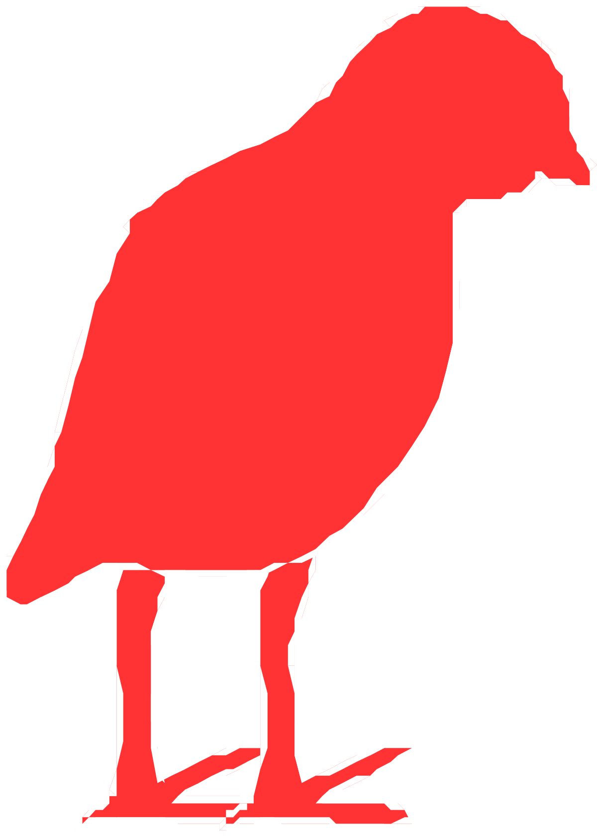Red Bird with Black Beak Clipart: Vibrant Avian Illustration