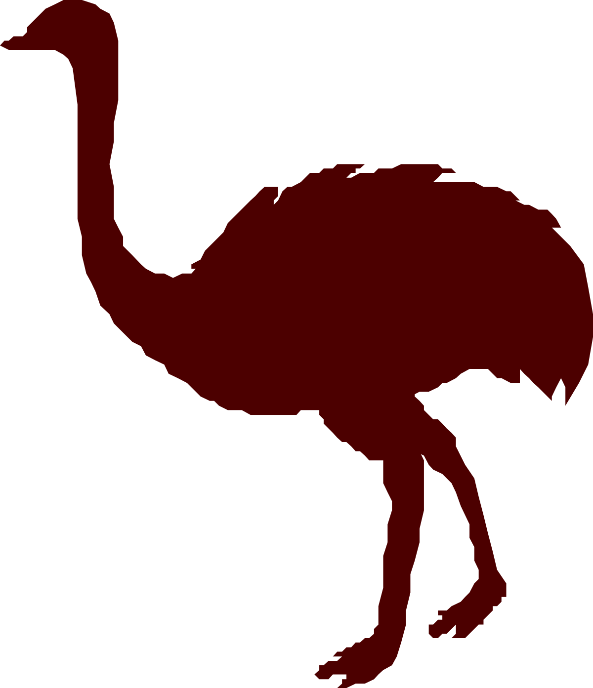 Ose Bird Silhouette Against Black Background Clipart