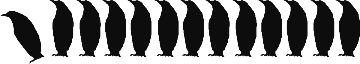 Borders of Animals and Birds - Black and White Clipart of People