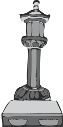 Statue Clipart with Stunning Black and White Background