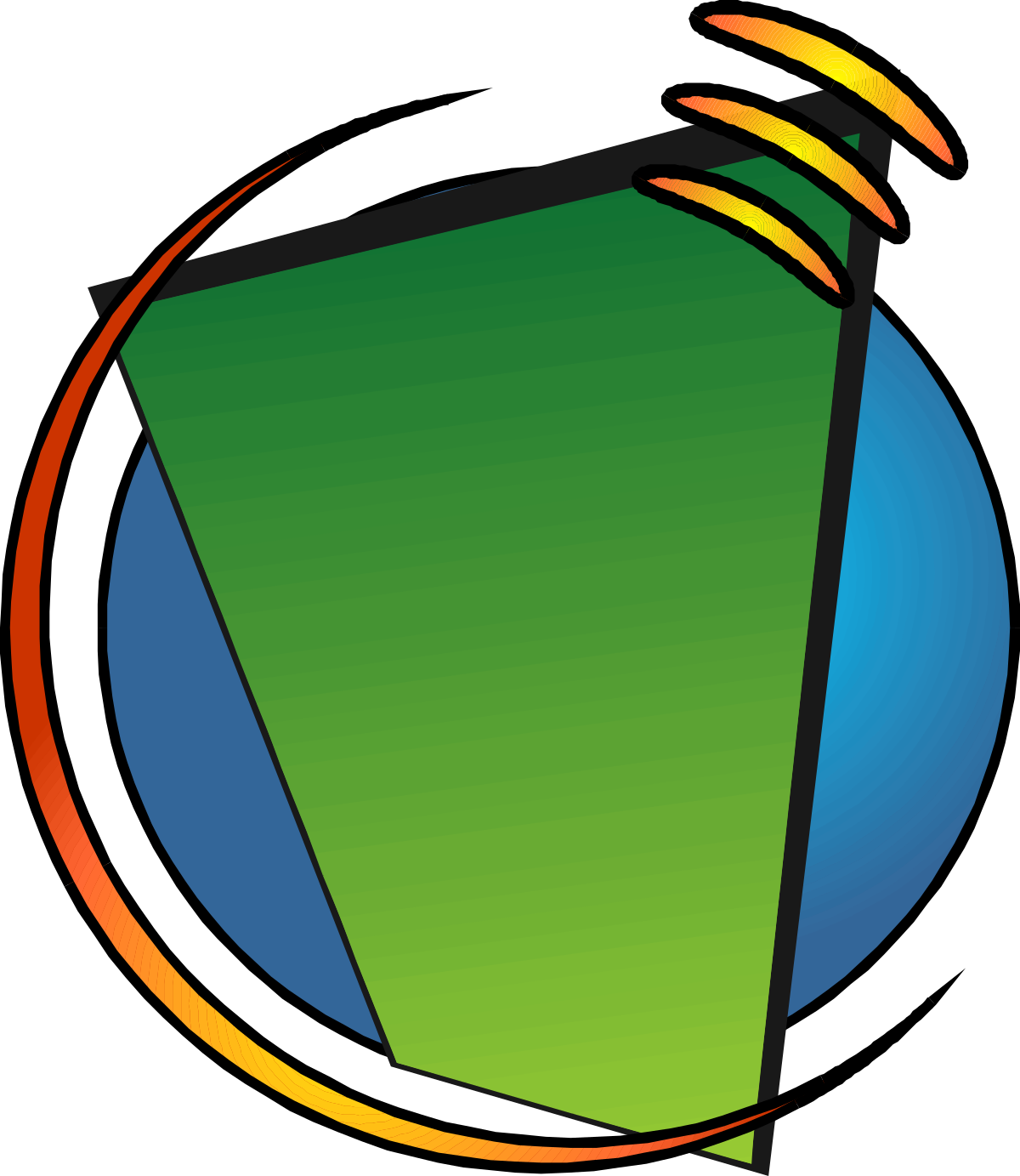 a green and blue logo with a yellow circle clip art png transparent Green and Blue Logo with Yellow Circle - Eye-catching Clipart