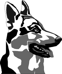Dog Silhouette with Black Background Clipart - Perfect for Your Projects