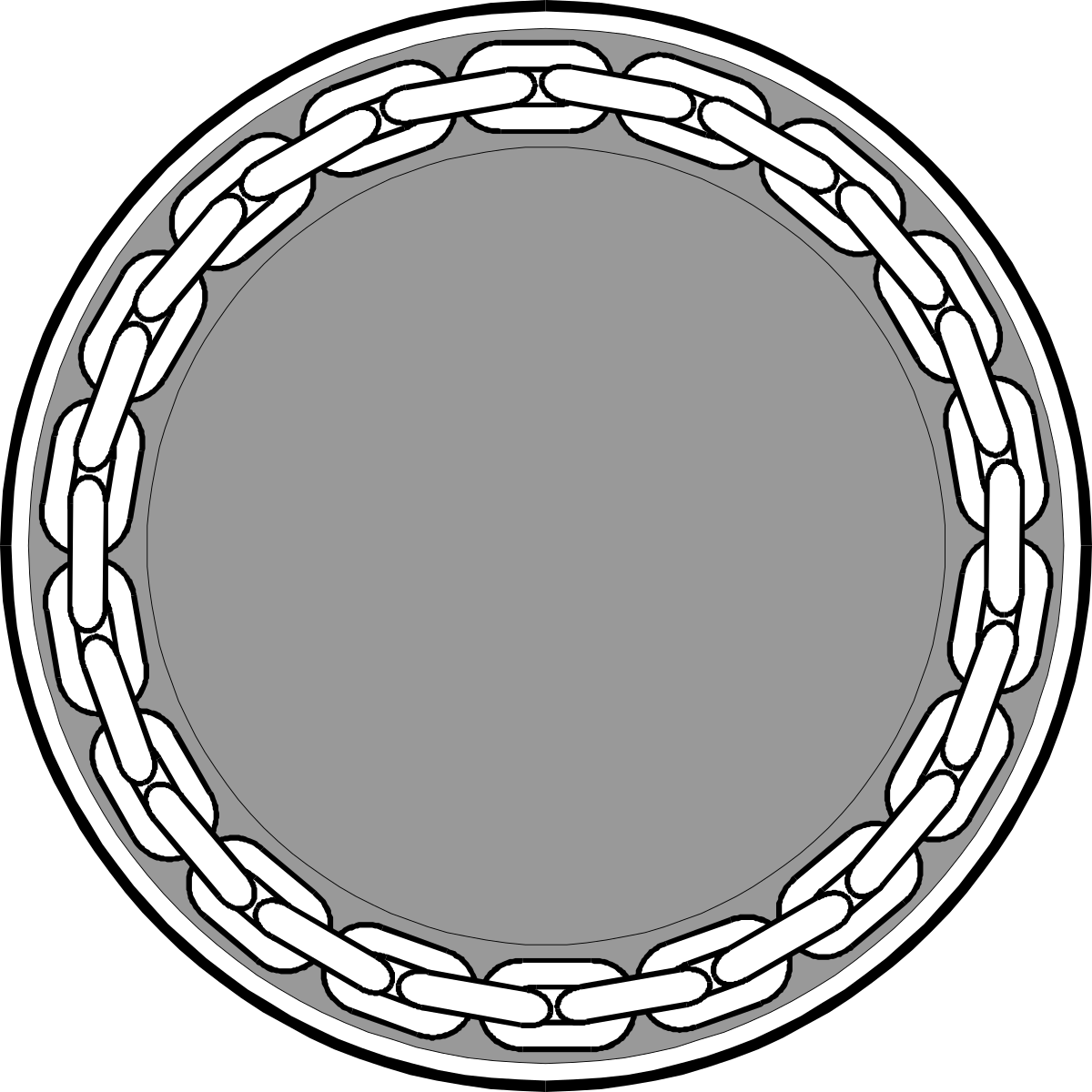 Circular Frame with White and Gray Pattern - Versatile Clipart Design
