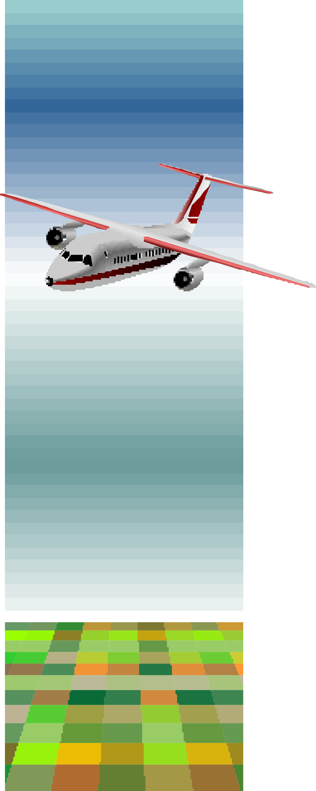 Plane Flying Over a Field - Stunning Sky Background Clipart