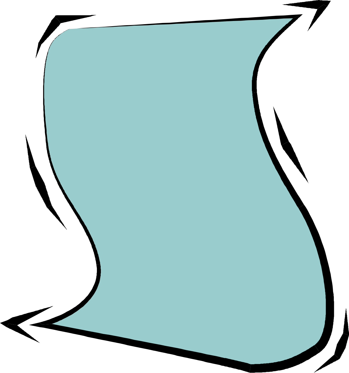 Curved Blue Corner Borders and Frames Clipart for Creative Designs