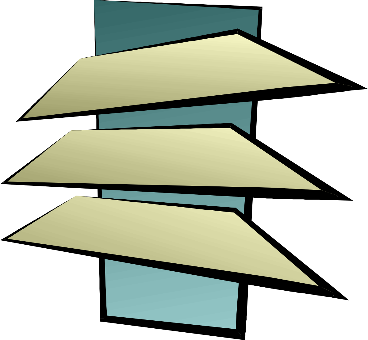 Stack of Paper Clipart on Black Background - Versatile Design Element