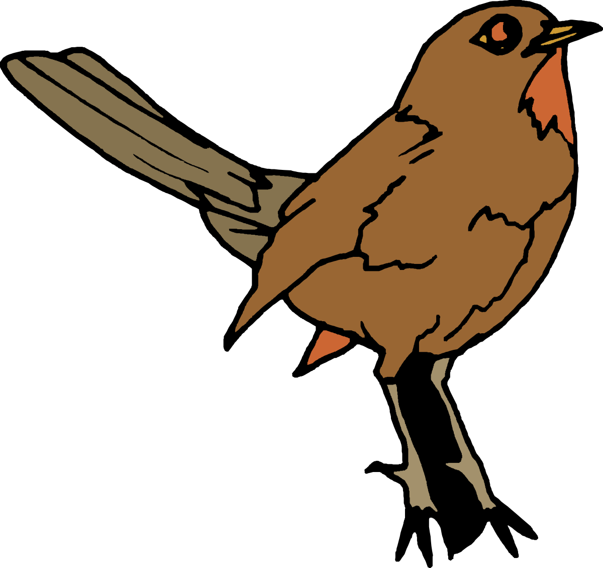 a bird with a red beak sitting on a branch clip art png transparent Red Beak Bird Clipart on Branch - Stunning Nature Illustration
