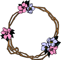 Floral Circle Borders - Beautiful Plant Blossom Clipart