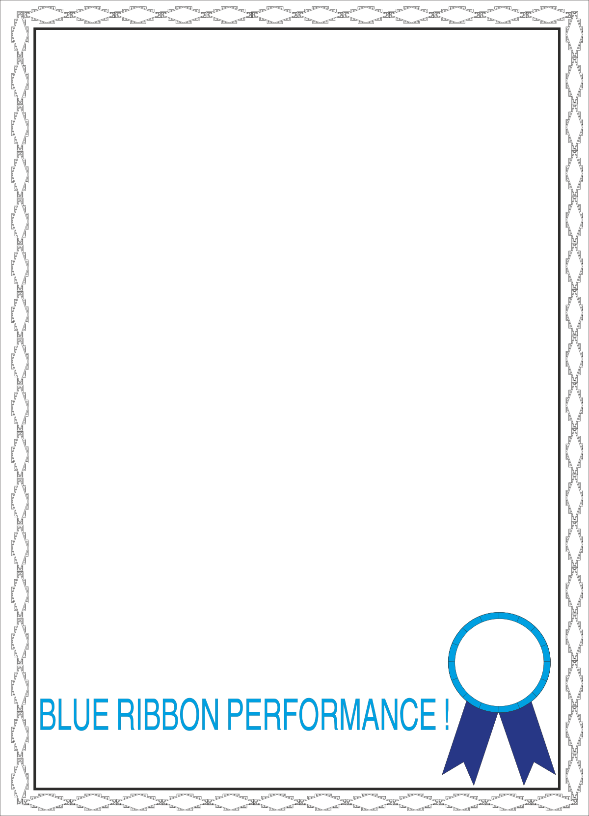 blue ribbon with the words blue ribbon performance clip art png transparent Blue Ribbon Borders for Business - Clipart Performance Design