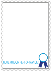Blue Ribbon Borders for Business - Clipart Performance Design
