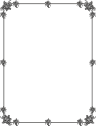Floral Borders and Plants Clipart - Elegant Black and White Bouquet Design
