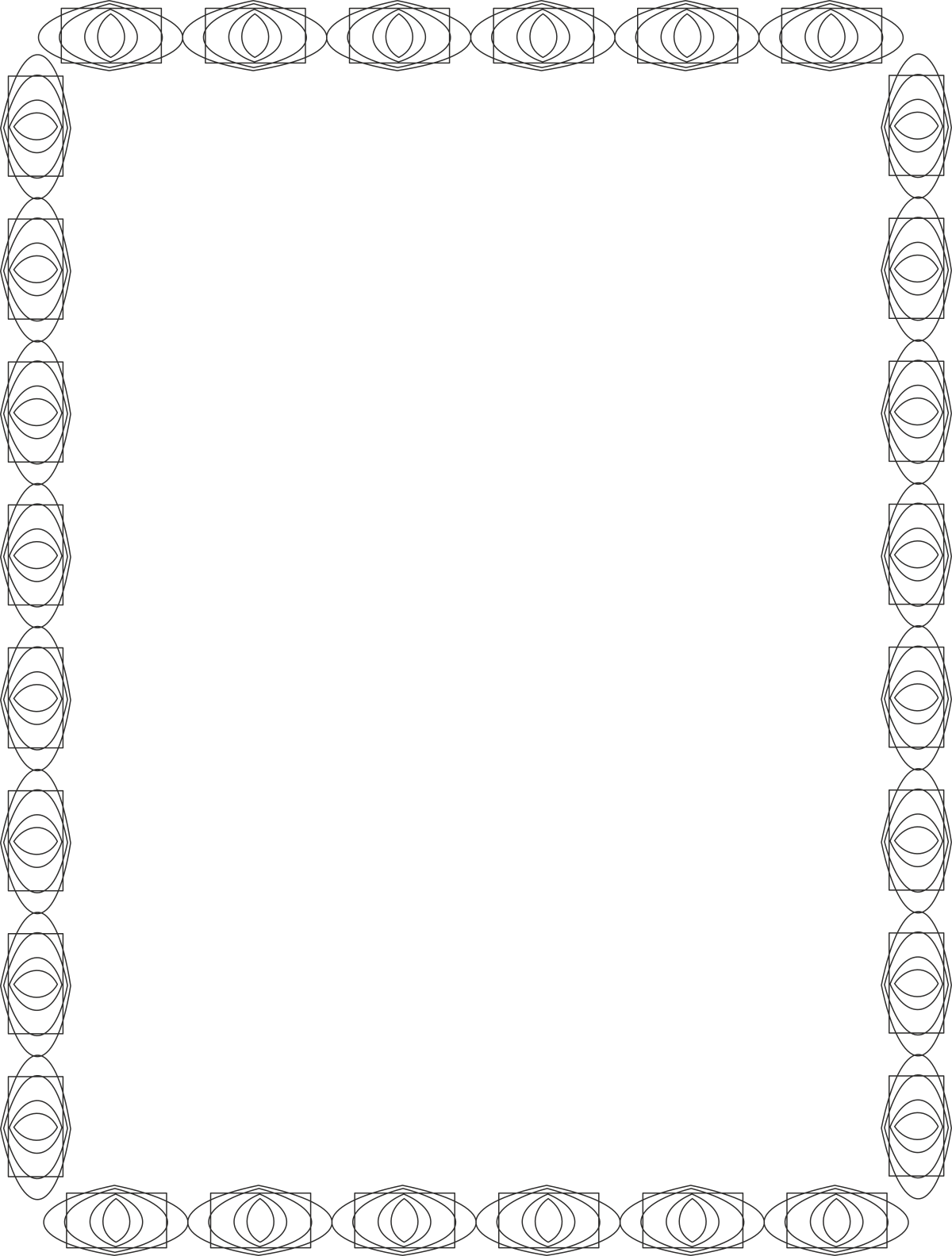 Elegant Black and White Decorative Borders and Frames Clipart