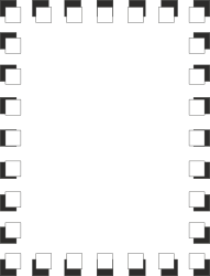 Elegant Black and White Floral Borders and Frames Clipart