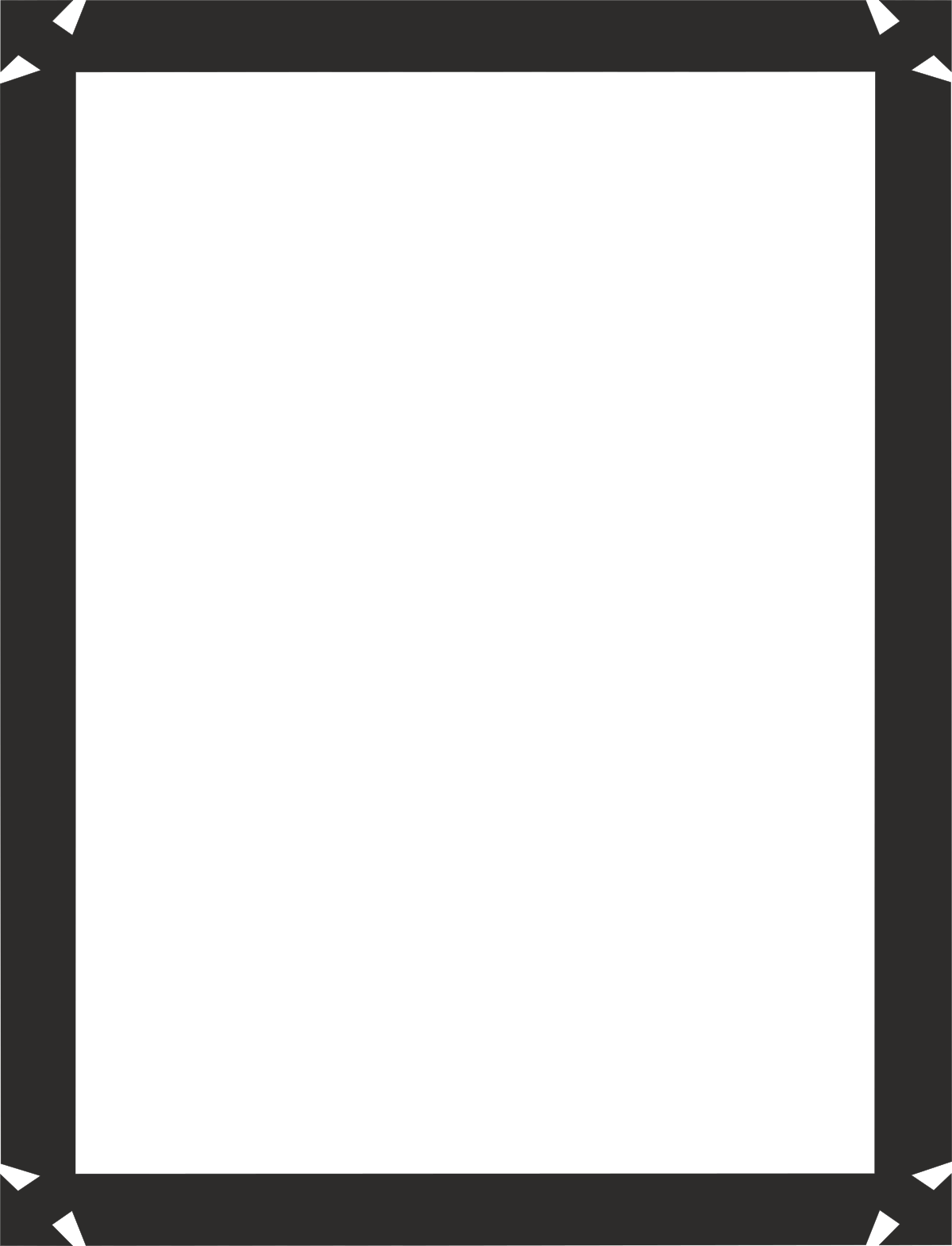 Black Border Square Frame Clipart for Creative Designs