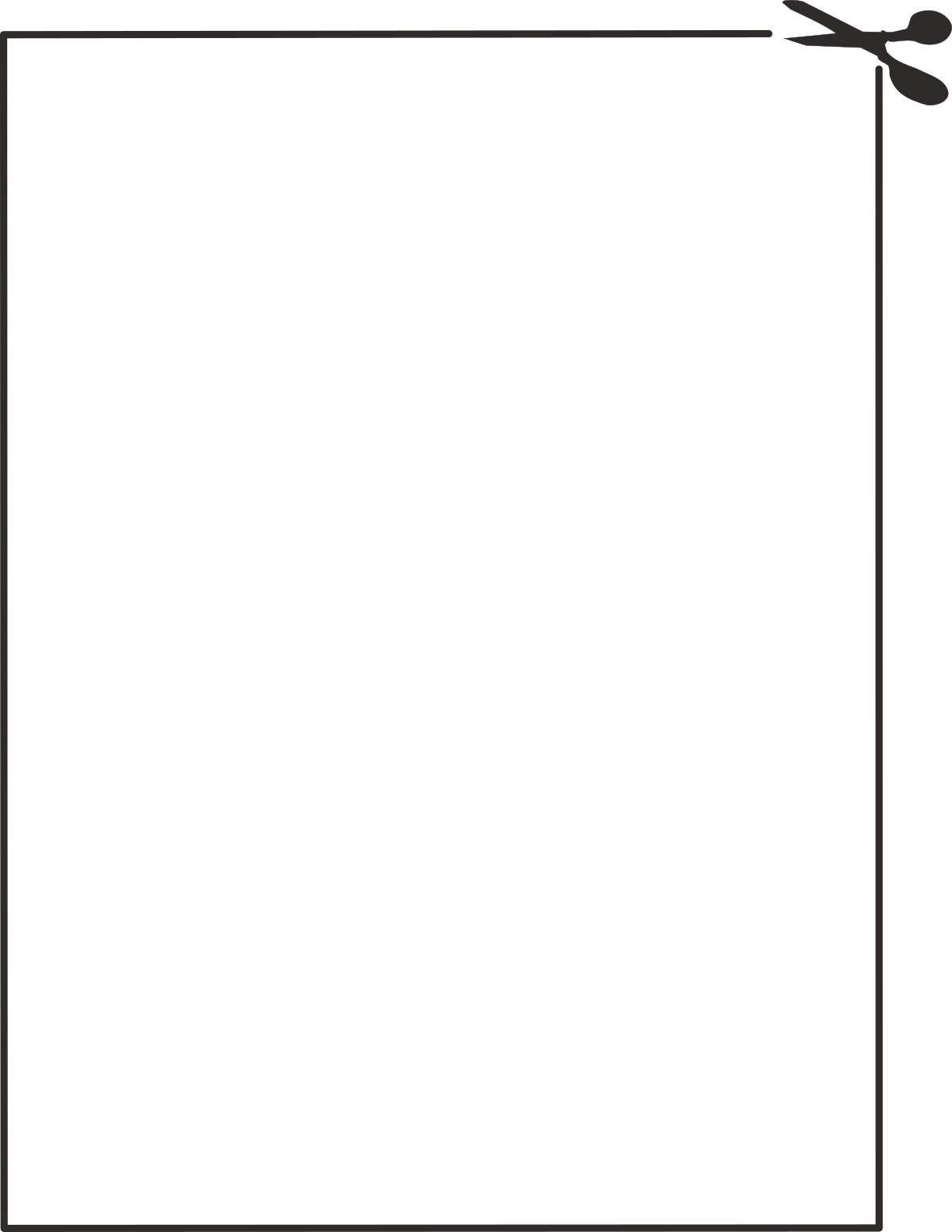 Borders and Business Clipart: Stylish White Square Frame with Black Border
