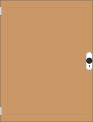 Borders and Frames Clipart - Elegant Door Design with Latch and Handle