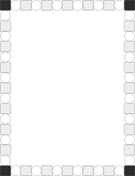 Square Frame with Circles - Decorative Borders and Frames Clipart
