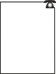 Business Borders Clipart: Elegant Black Framed Telephone Design