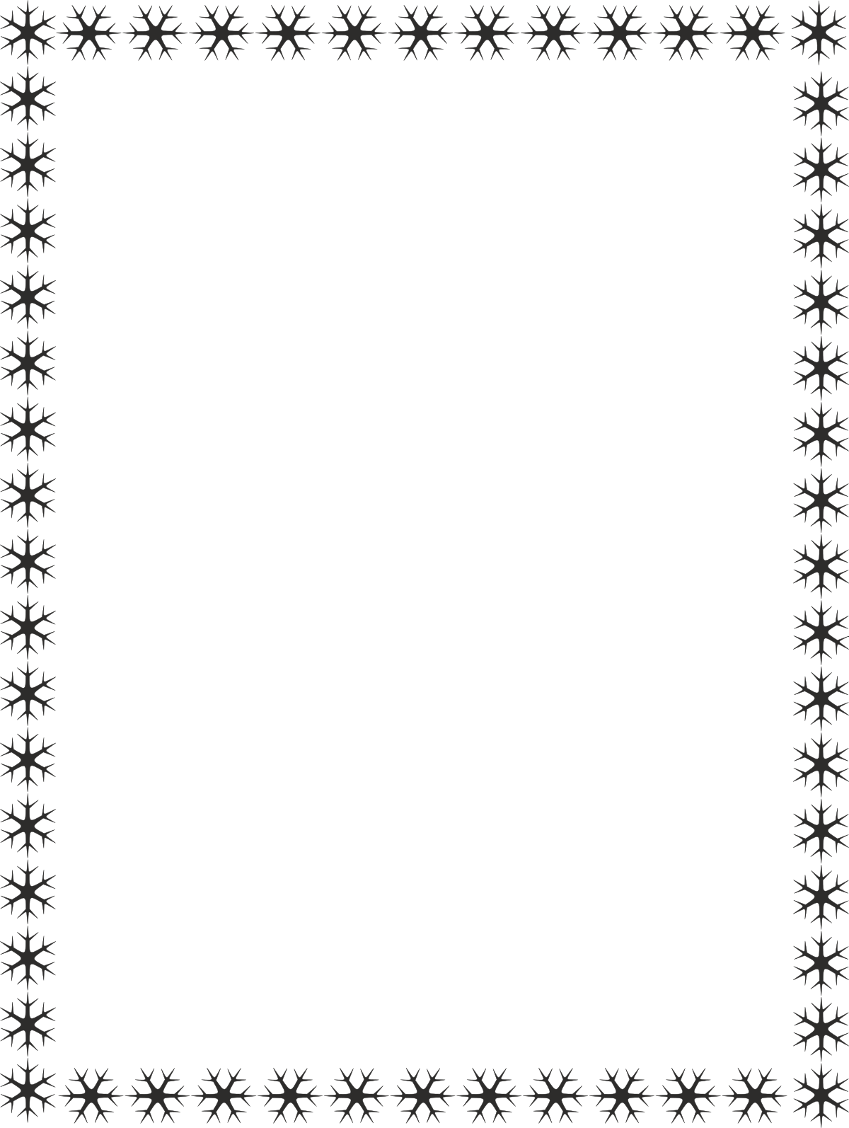 Borders and Frames with Snowflakes Clipart for Creative Designs