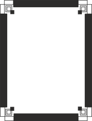 Black and White Square Border Clipart - Stylish Frames and Shapes