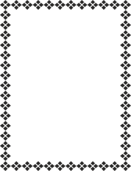 Elegant Black and White Diamond Pattern Square Frame Clipart