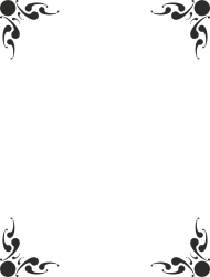 Black and White Floral Frame Clipart - Elegant Borders and Corners Design