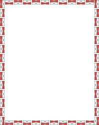 Red and White Frame on Black Background Clipart