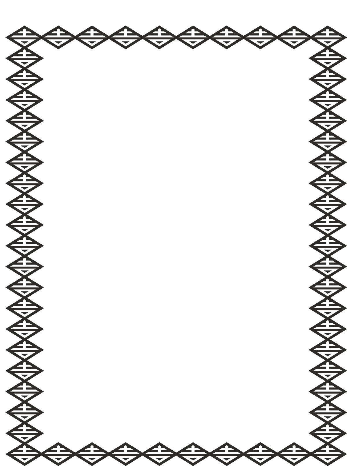 a black and white frame with a pattern clip art png transparent Black and White Frame Clipart with Unique Patterns
