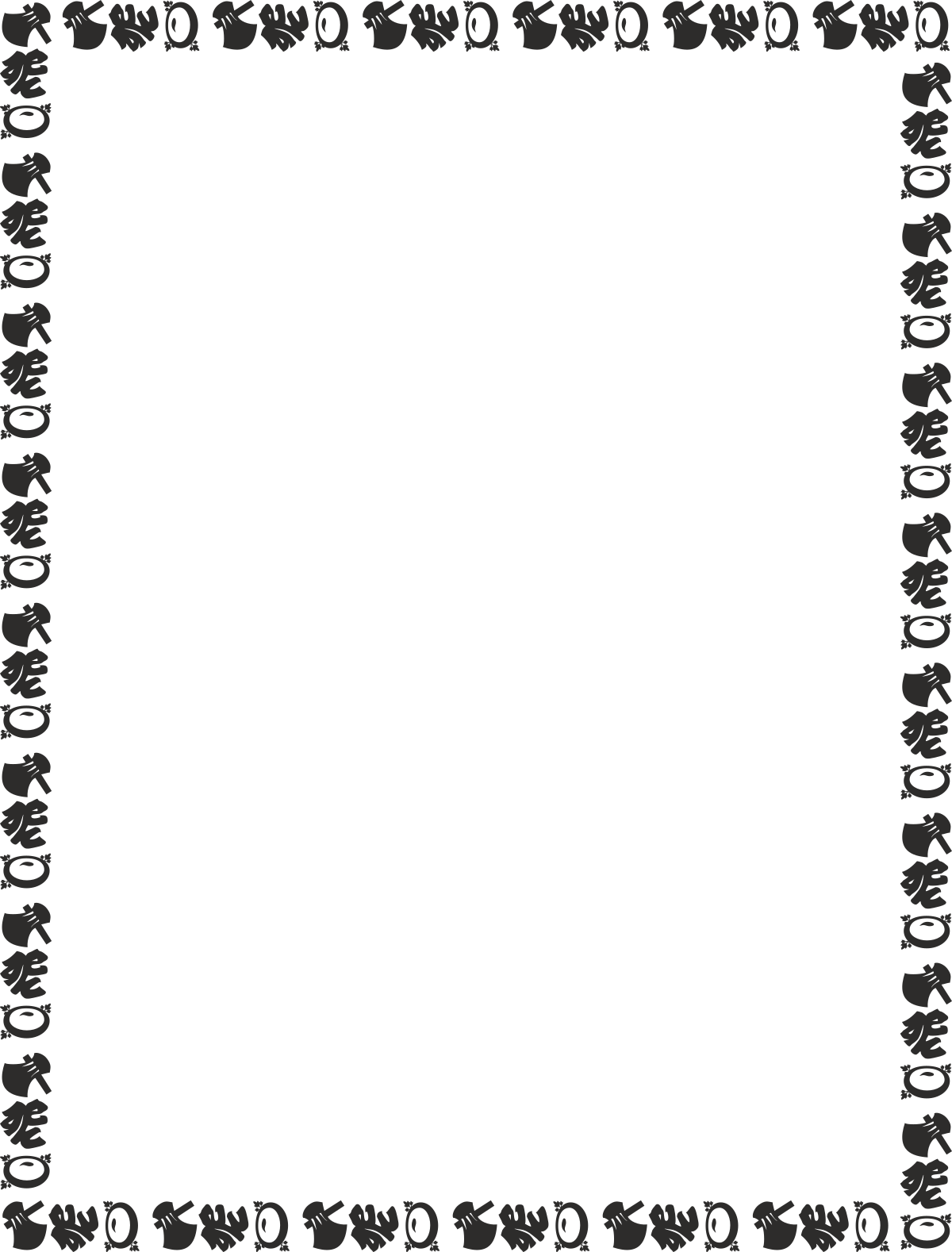 Square Frame with Leaves and Flowers Pattern - Elegant Clipart Design
