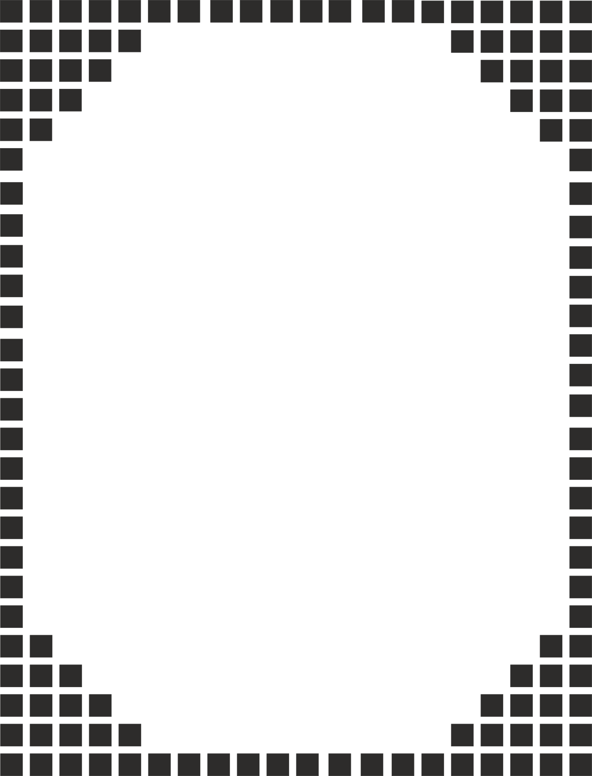 Black and White Square Borders and Frames Clipart for Creative Design