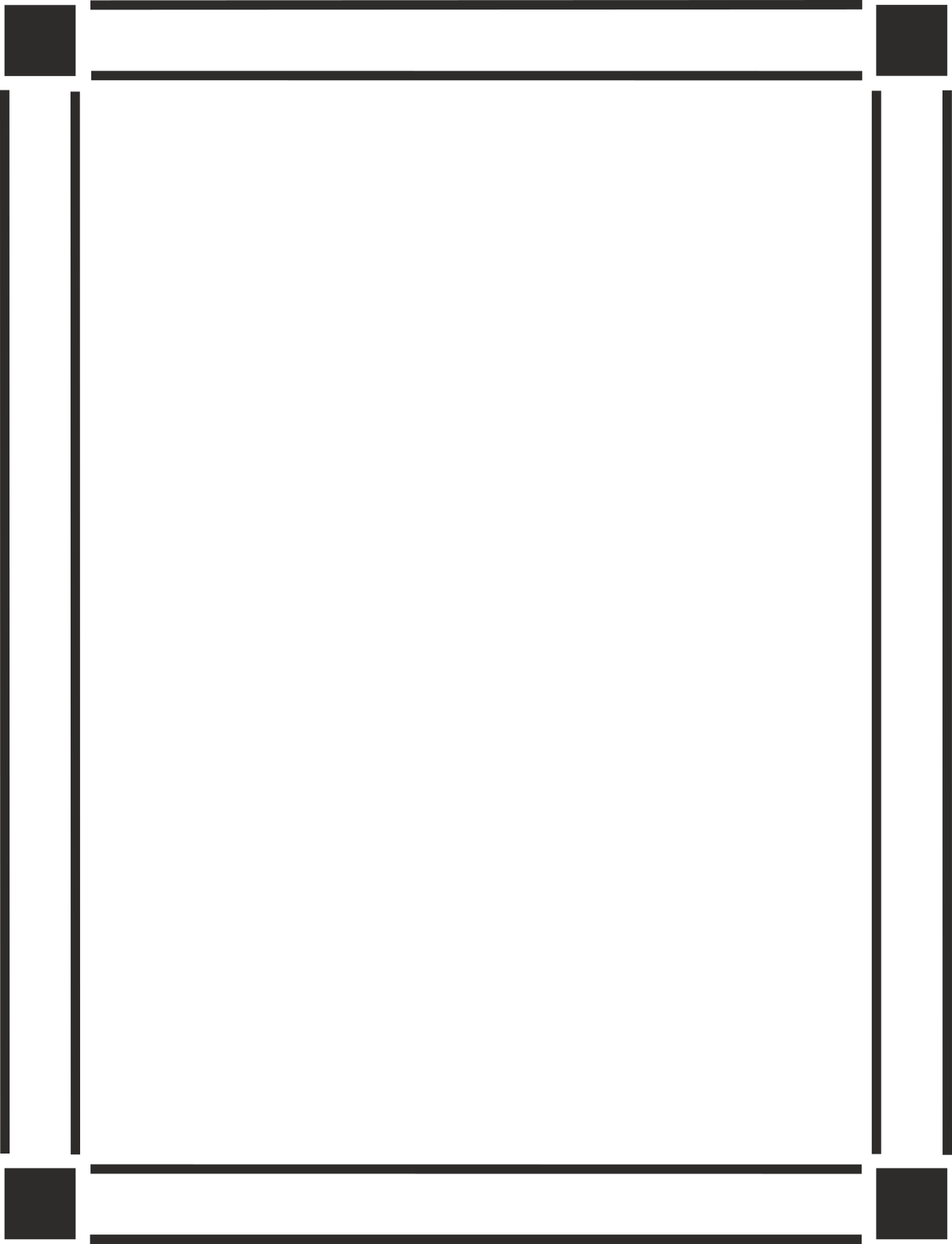 Elegant Black and White Square Borders and Frames for Creative Projects