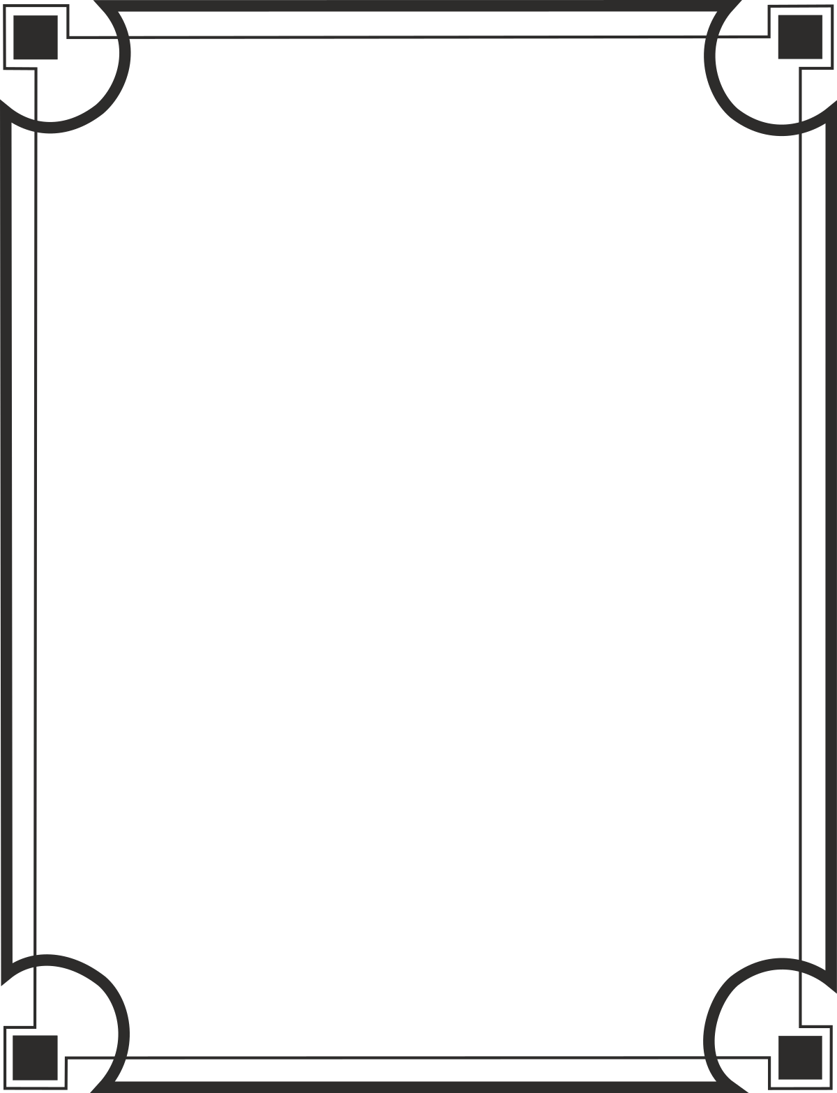 Black and White Square Border Clipart - Unique Frames for Creative Designs