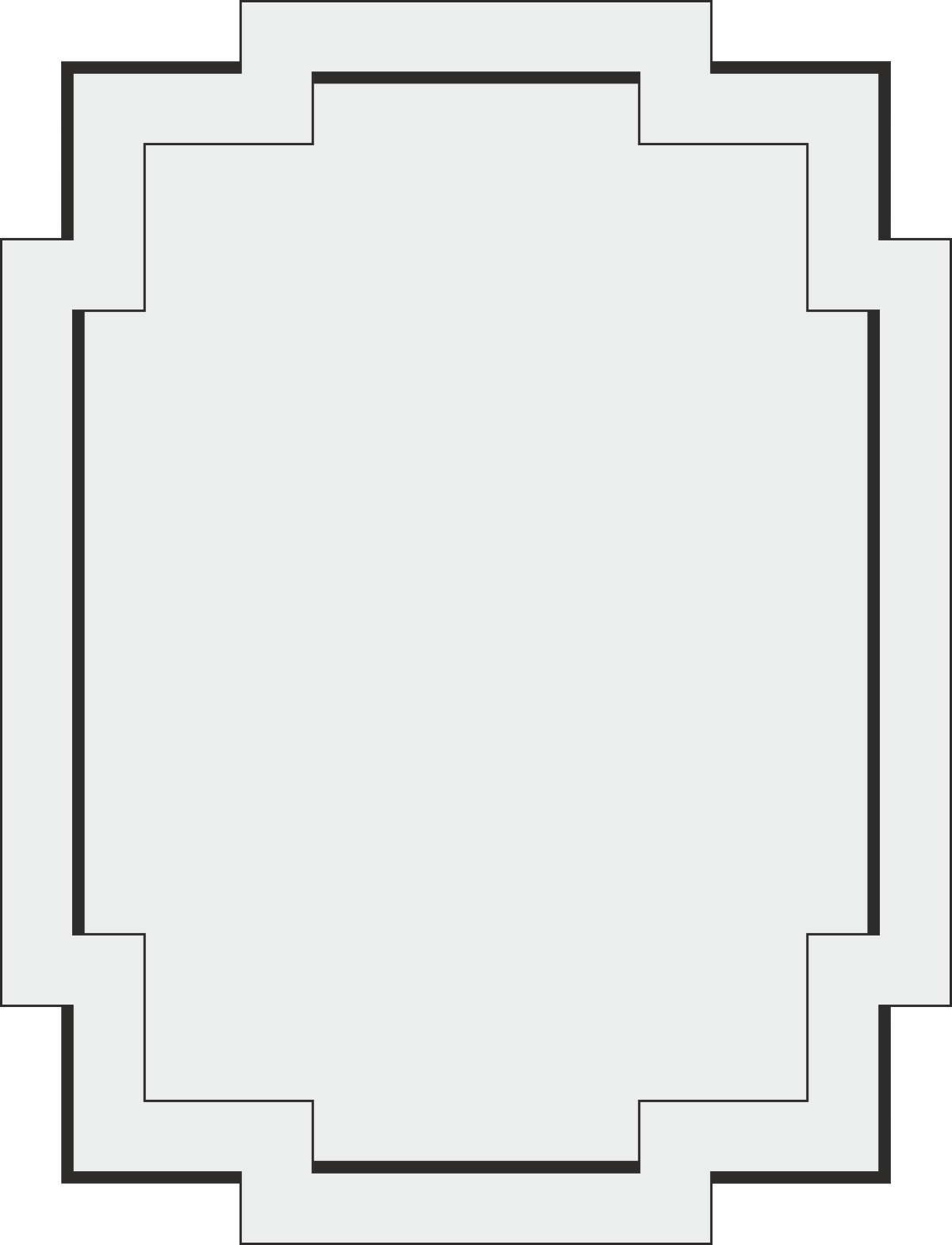 Black Border Square Frames Clipart for Creative Designs