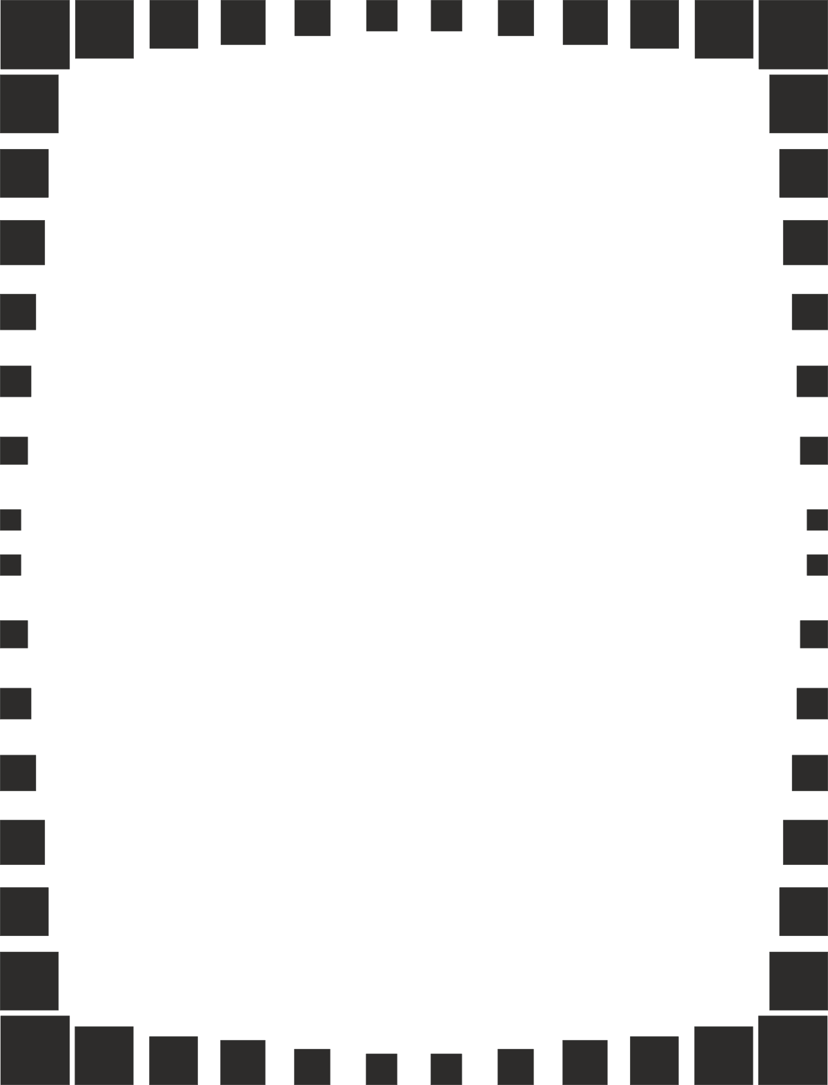 Square Borders and Frames Clipart - Black Background Design Elements