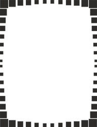 Square Borders and Frames Clipart - Black Background Design Elements
