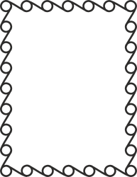 Borders and Frames Clipart: Elegant Black and White Design with Light Bulbs