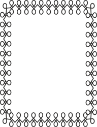 Elegant Black and White Circles Frame Clipart - Versatile Borders for Creative Projects