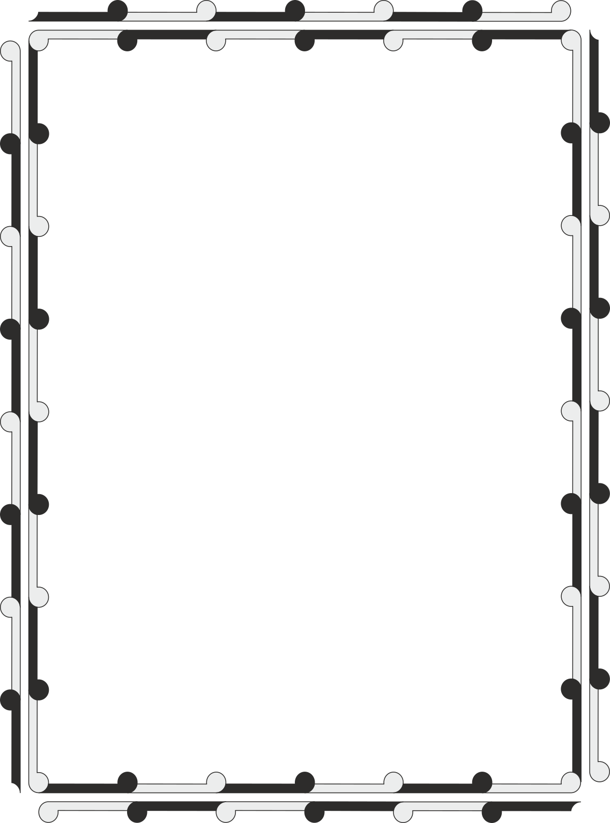 Stylish Square Frame with Dots - Versatile Borders and Frames Clipart for Corel