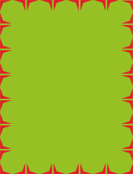 Borders and Frames: Vibrant Green and Red Clipart Design