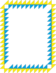 Borders and Frames: Vibrant Yellow and Blue Triangle Clipart Design